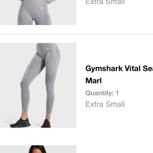 Gymshark vital seamless leggings. Light grey. XS